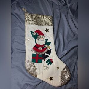 ☃️❄️☃️ Vintage Handmade Santa Claus Christmas Stocking EPC